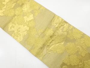 アンティーク　菊に楓・七宝模様織り出し袋帯（材料）